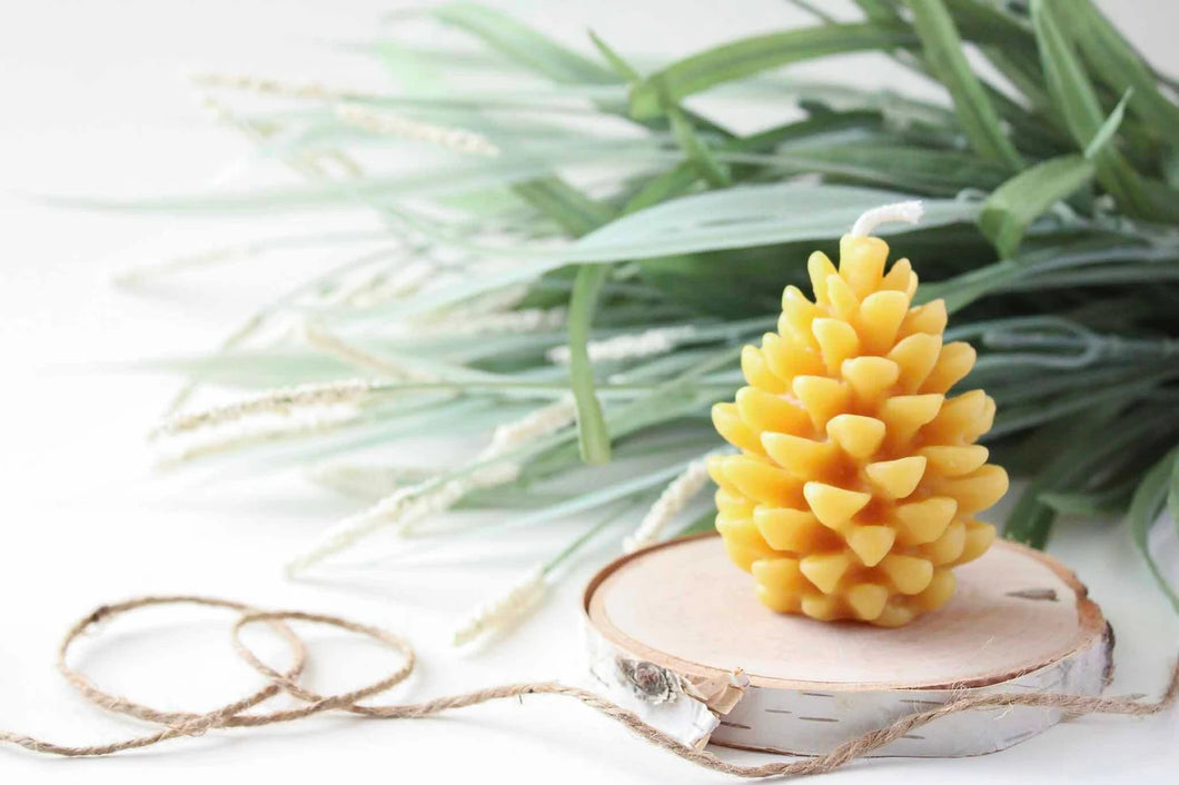 Beeswax Small Pinecone Candle