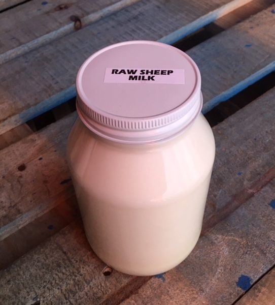 HMF Raw Sheep Milk - Quart: Glass