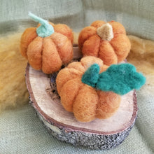 Load image into Gallery viewer, 100% Sheep’s Wool Felted Pumpkins
